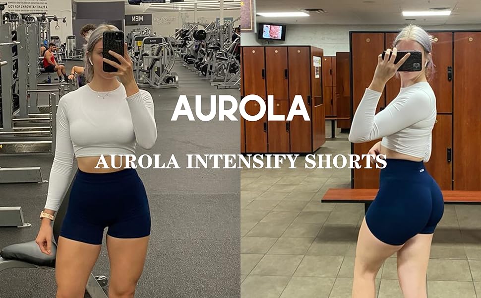 AUROLA 3 Pieces Pack Sets Intensify Workout Shorts for Women, Seamless Scrunch Short Gym Yoga Running Sport Active Exercise Fitness Shorts SpringStatements