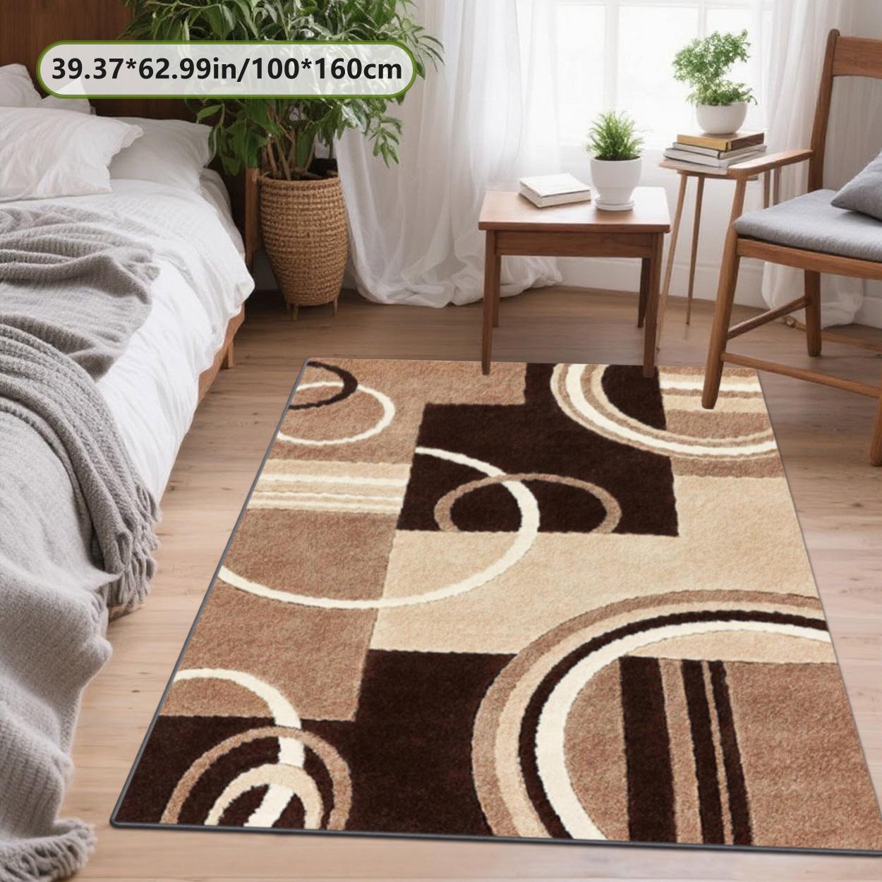 Velvet soft and comfortable patterned printed carpet, Abstract Rugs, Geometric Pattern Rug, suitable for multiple scenarios, available in various sizes, soft and non-shedding.