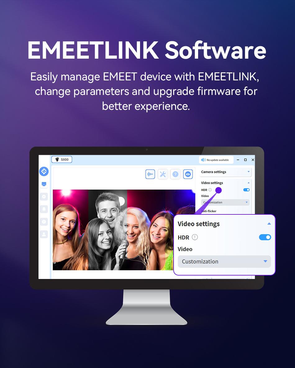 EMEET S800 4K HDR Webcam Autofocus Streaming Camera with Built-in Privacy Cover for Streaming Video Games Fathers Day Gift Laptop, TikTokShopBlackFriday