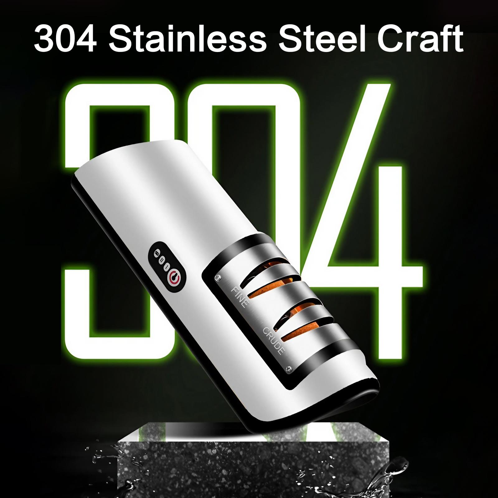 Professional Two-Stage Electric Knife Sharpener, Fast Sharpening Polishing Multi-Functional Kitchen Tool, Efficient Repair for Kitchen Knives