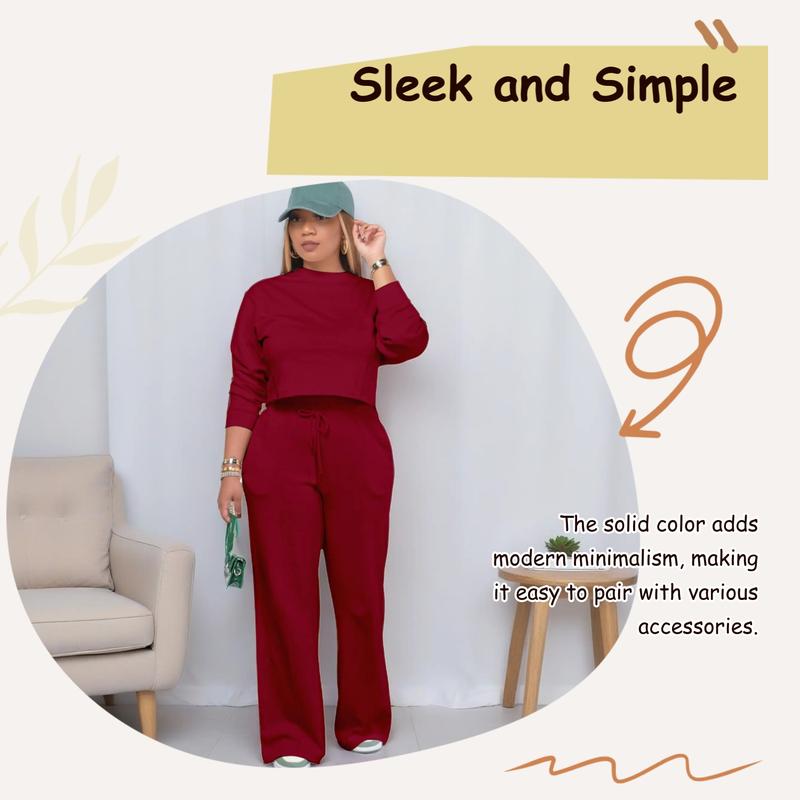 Women's Solid Color Casual Two-Piece Set, Pants Suit, Sports Two-Piece, Elegant Long Sleeve, Valentine's Day, Valentine's Day gifts,