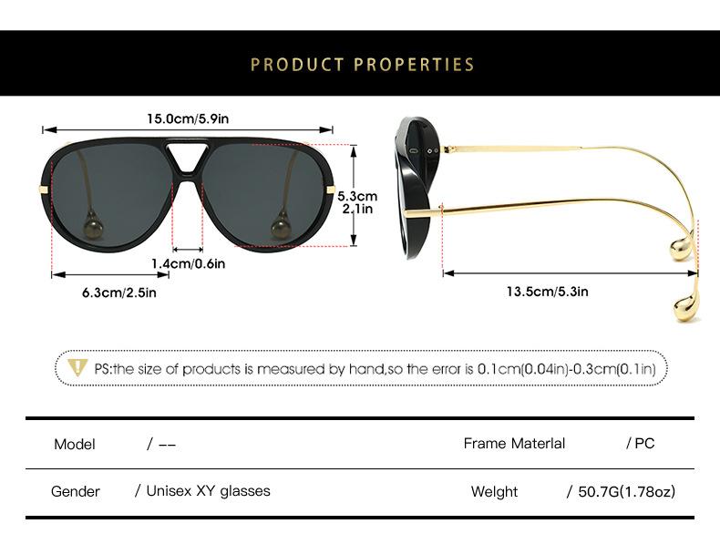 70s Retro Vibe! Women’s Luxury Oversized Aviator Sunglasses 2025 - Earring Accent & Big Shield Frame