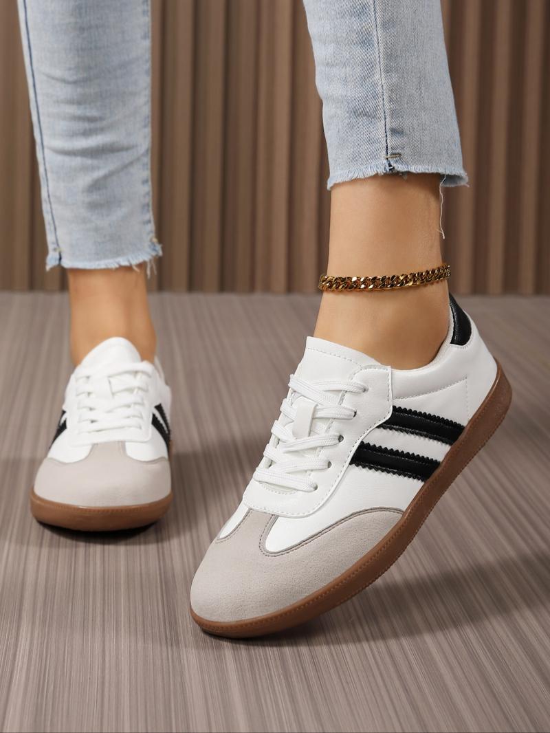 Women's Fashionable Lace Up Platform Sneakers, Casual Comfortable Sports Shoes for Daily Wear, Female All-match Round Toe Shoes for Daily Wear, Trendy Walking Sneaker