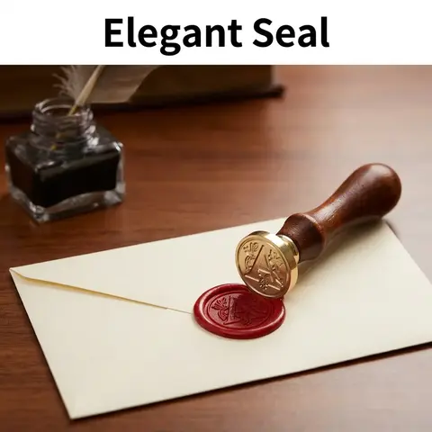 Fancy 26 letter series Wax Seal Stamp Retro Wood Handle +Brass Head Sealing Stamp Alphabet Stamps Custom Stamp for Thanksgiving Cards, Envelopes, Gift Wrapping, Wedding Invitations -Medieval Traditional letter Design Custom Book Stamp