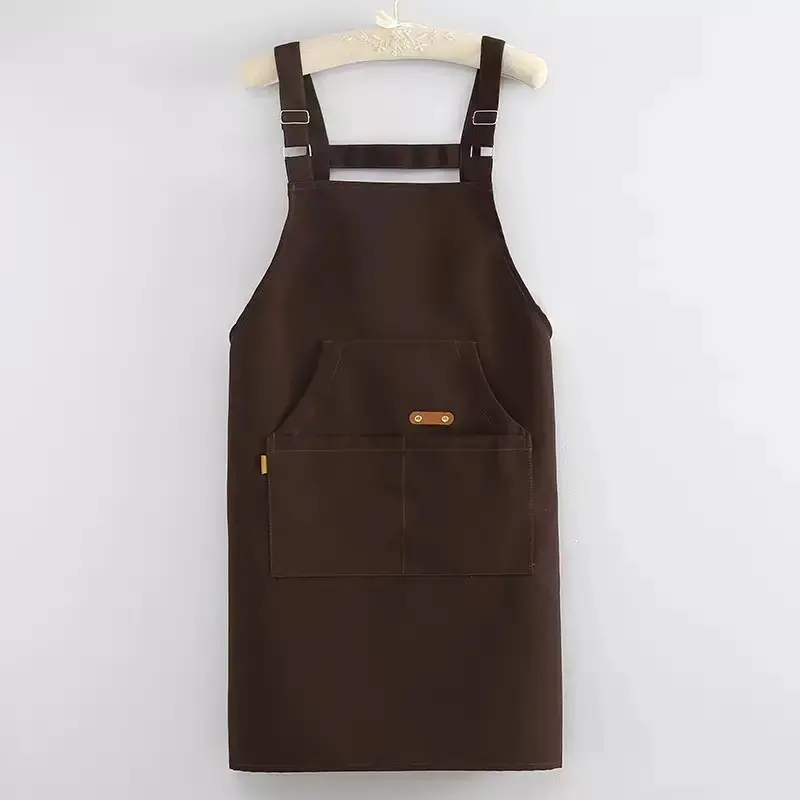 Home Kitchen Apron, Korean Tea House and Nail Salon Workwear, Solid Color Fruit Shop Apron, Cooking Apron for Kitchen Use