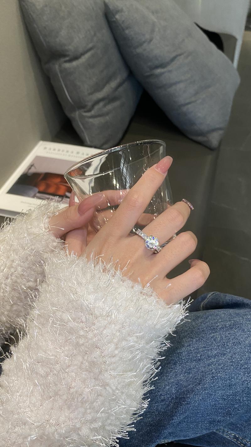 【#125 Twilight】Luxury 3Carat Synthetic Moissanite Eternity Engagement Ring in 925 Sterling Silver for Women Engagement Wedding Lady's Gift Luxury