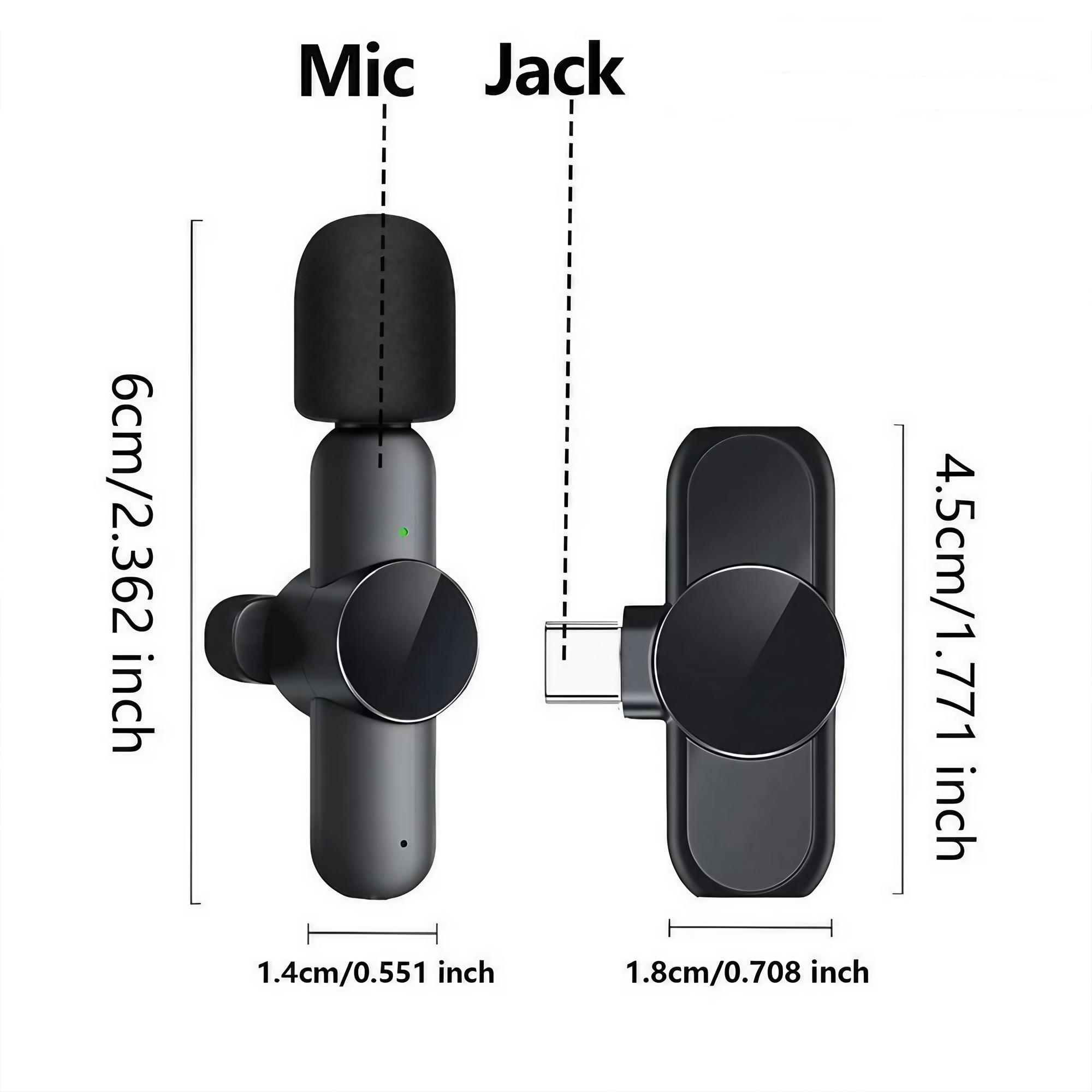 Portable Wireless Lavalier Microphone – Professional Lavalier Wireless Microphone Kit for IPhone 15 16 and Android Phones, Plug and Play Design, Live Streaming Mic, Podcast Recording Mic, Suitable for Vlogging, Interviews and Content Creation