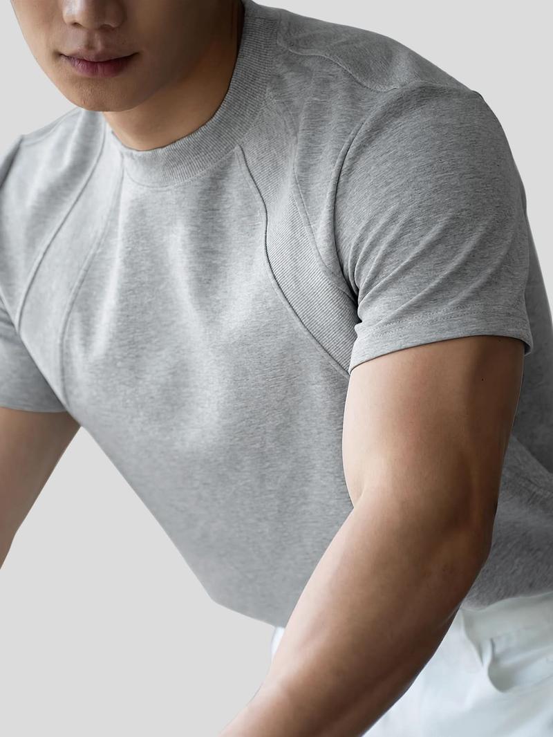 Fioboc Men's Weekend Performance Crew Neck Tee - Streetwear Casual Basic Short Sleeve Top