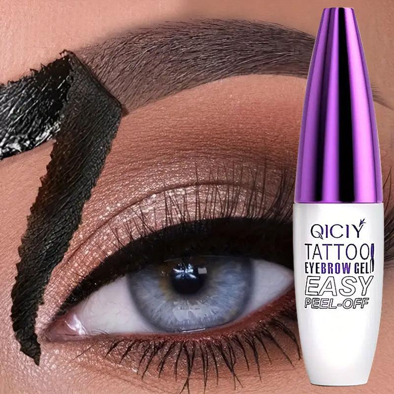 Easy Peel Eyebrow Gel - waterproof andsweatproof, long-lasting black or brown tattoocolor, film-forming, coverage, creates eyebrowtattoo effect, suitable for all skin types makeup color Tech 01 Cosmetic eyebrowtint