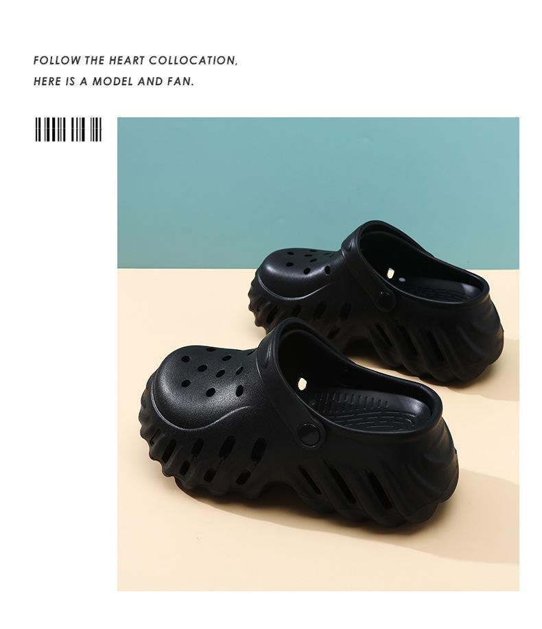 2 in 1 EVA Clogs for Women, Non-Slip Platform Garden Shoes, Breathable Closed Toe Beach Sandals, Casual Indoor Outdoor Slides