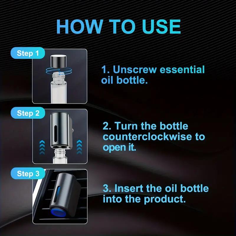 SHonoppy Car Air Fresheners Diffuser - 20Bottles Natural Essential Oils Scent Perfume,Rechargeable Car Aroma Diffuser with Three Adjustable Scent Levels,Car Interior Accessories Gifts