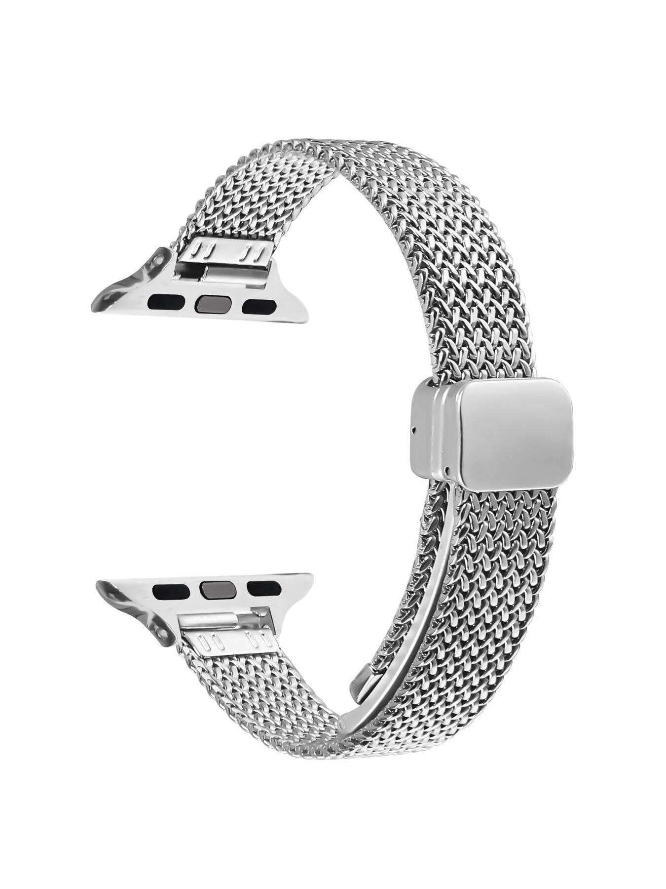 New strap compatible with Apple 1st to 11th generations, herringbone pattern magnetic folding clasp strap for Apple Watch Ultra