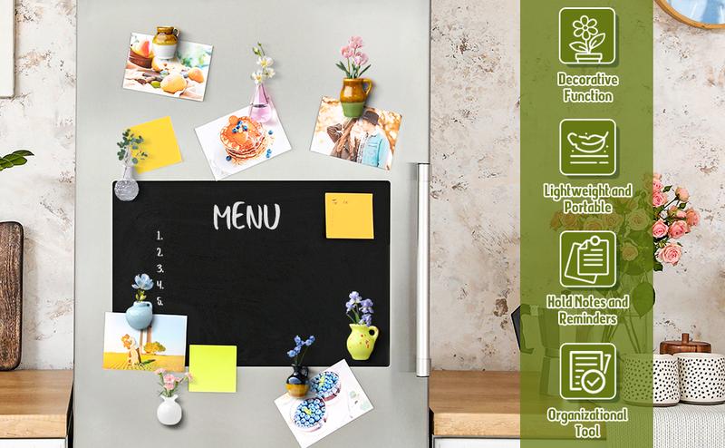 8 PCS Mini Vase Magnets, 3D Ceramic Flower Vase Fridge Magnets Cute Tiny Plant Vases for Refrigerator Accessories Kitchen Locker Office Decoration, Magnetic Vases Home Decorative Fridge Art