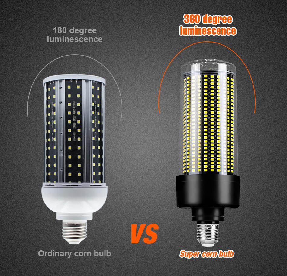 100W E39+E27 LED Corn Light Bulb AC100~277V Warehouse Factory Recessed Ceiling Straight Candle Lamp 80W Daylight 60W Indoor Office Storeroom Basement Parking Lot Garage No Flicker Eye Protection Energy Saving Safety Commercial Lighting Fixture Cool/Warm