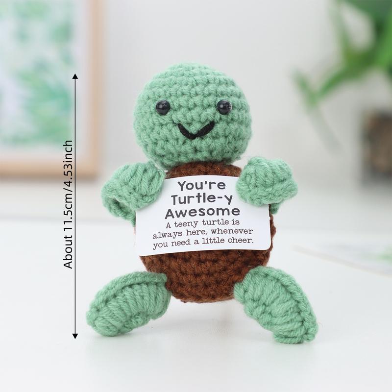 Cute Crochet Turtle Design Ornament, Stuffed Animal Gift, Cuddly Stuffed Animal, Soft Stuffed Animals, Soft Adorable Stuffed, Soft Stuffed Doll, Huggable Stuffed Animal, Super Soft Fluffy
