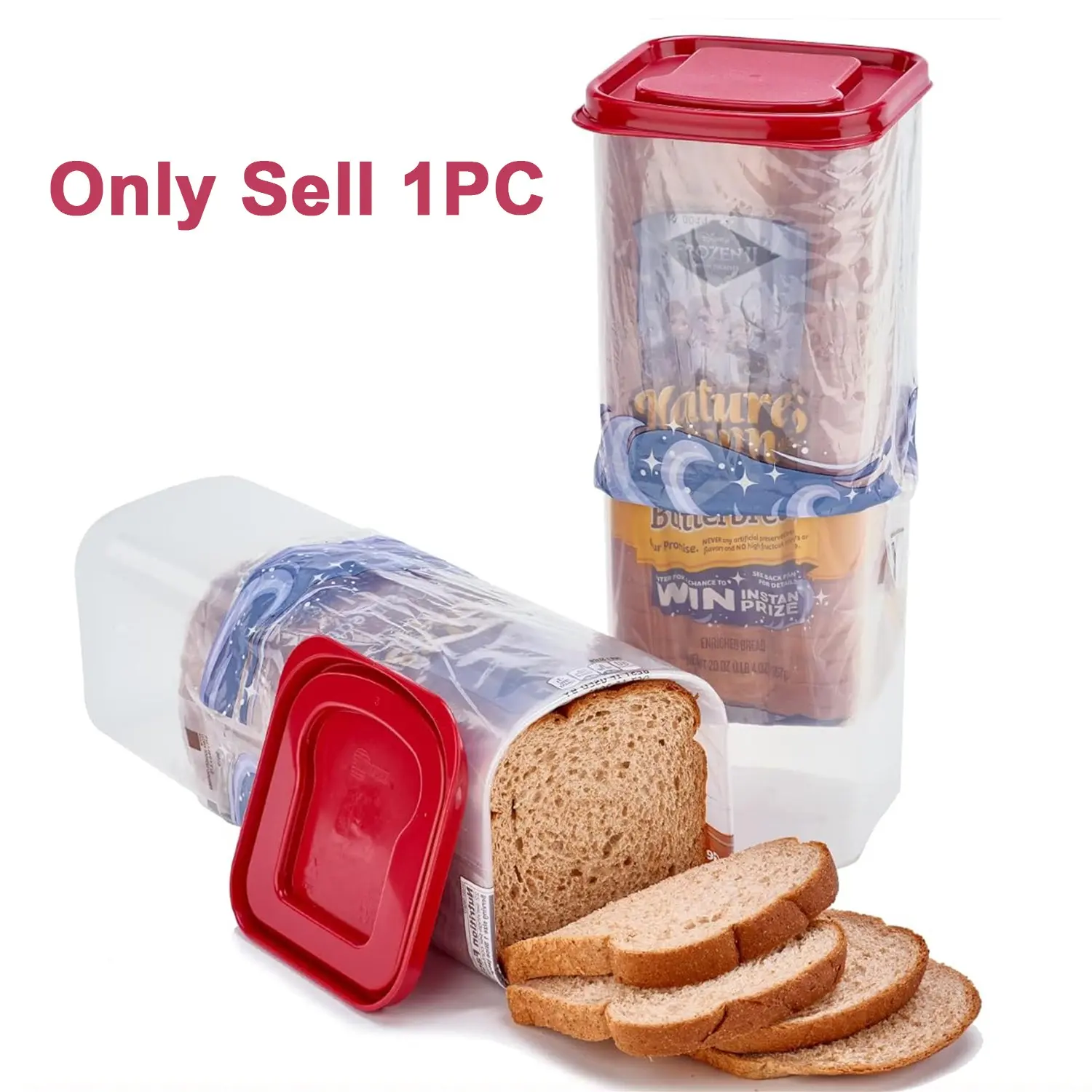 Bread Box, Sealed Bread Box, Plastic Bread Container, Bread Storage for Kitchen Counter, Bread Keeper with Airtight Lid, Countertop Kitchen Storage Container For Sliced Bread & Sandwich Loaves, Fresh-Keeping Bread Keeper & Organizer