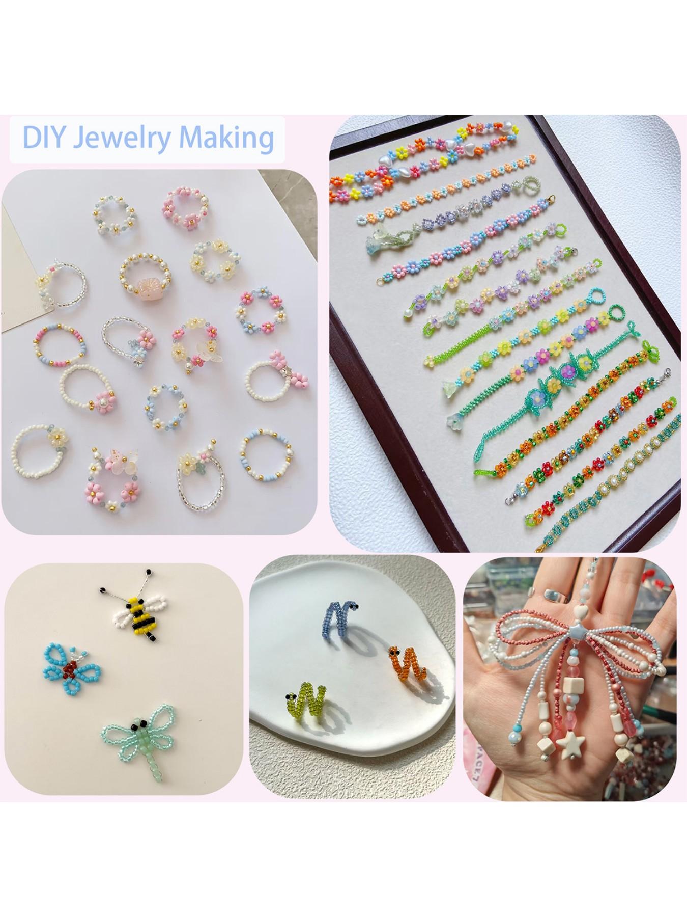 3mm 8400 Glass Seed Beads Set, 24 Colors Mixed, DIY Jewelry Making, Friendship Bracelet Kit, Keychain Charms, Holiday Gifts