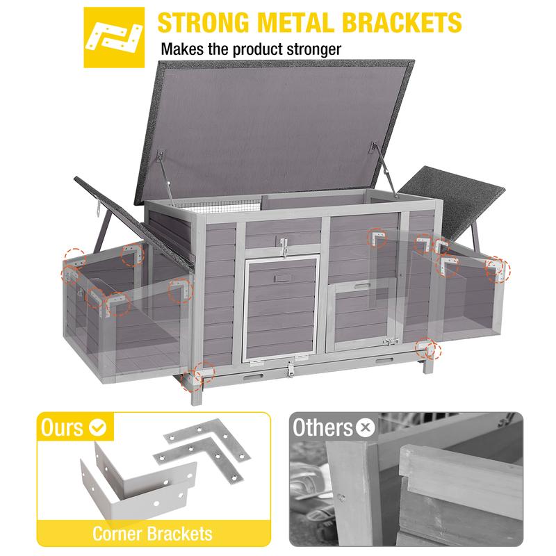 Aivituvin-AIR69 Wooden Chicken Coop for 2-4 Chickens (without chicken run) Aivituvin-AIR69 Wooden Chicken Coop for 2-4 Chickens (without chicken run)