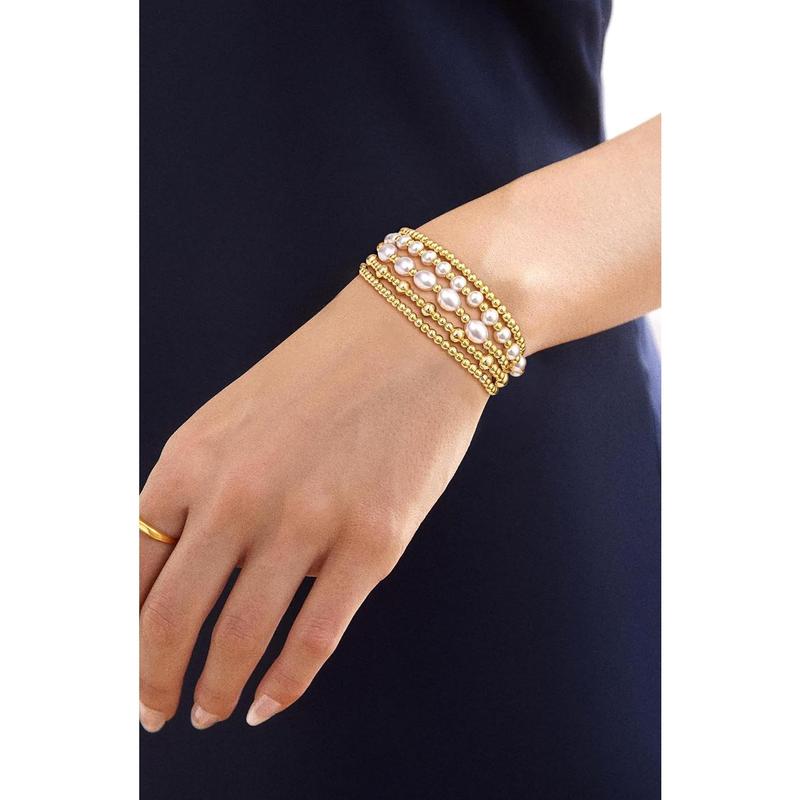 Tewiky Bracelets For Women Dainty Stretch Bracelets Stack Adjustable Enewton Bracelets Non Tarnish Jewelry For christmas 2024 ornament For Valentine's Day Trendy Jewellery Accessories