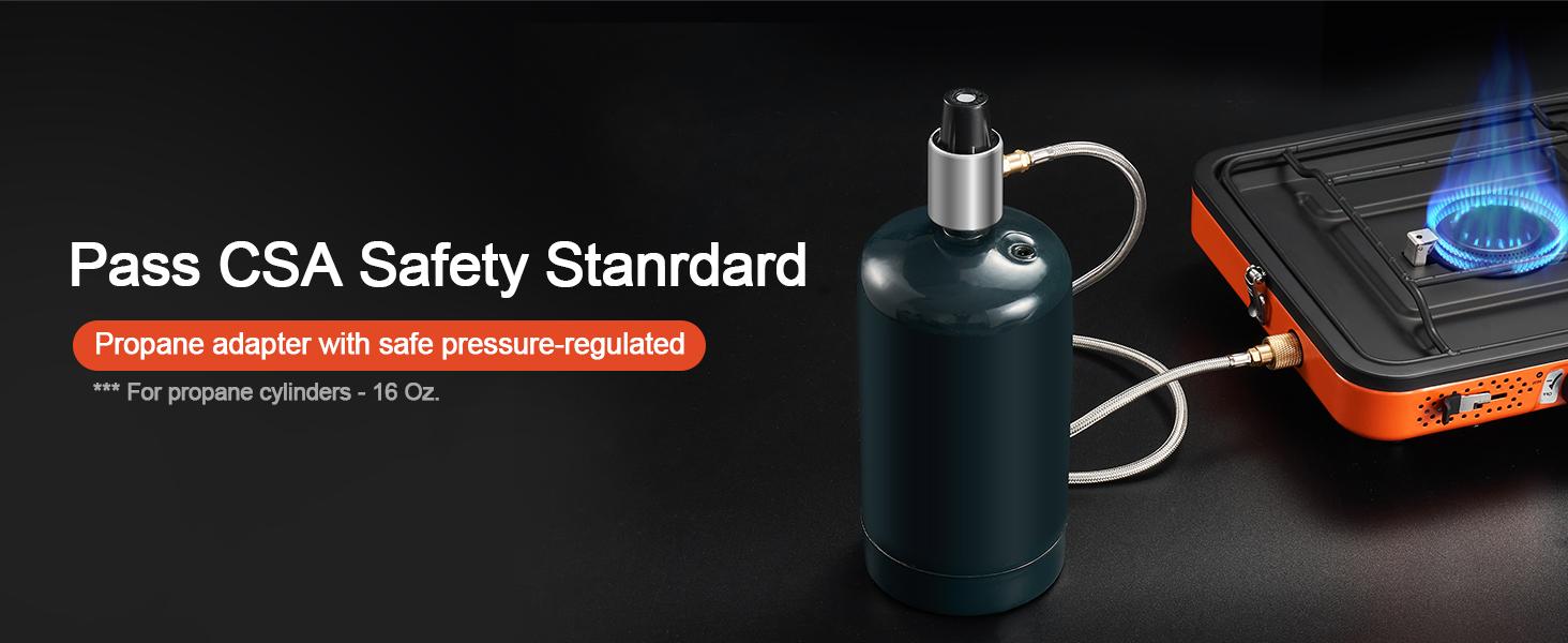 Odoland Portable 2 Burner Camping Stove Propane  with Griddle – 17000 BTU Gas Stove Collapsible Backpacking Stove for Indoor Outdoor Cooking Hiking and Picnic