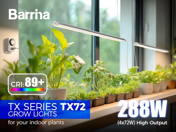 Barrina TX72 Grow Light, 4FT, 288W(4 x 72W), Full Spectrum with 660nm Red LEDs, High PPFD, Mechanical Timer, Linkable, 4 Packs Barrina TX72 Grow Light, 4FT, 288W(4 x 72W), Full Spectrum with 660nm Red LEDs, High PPFD, Mechanical Timer, Linkable, 4 Packs