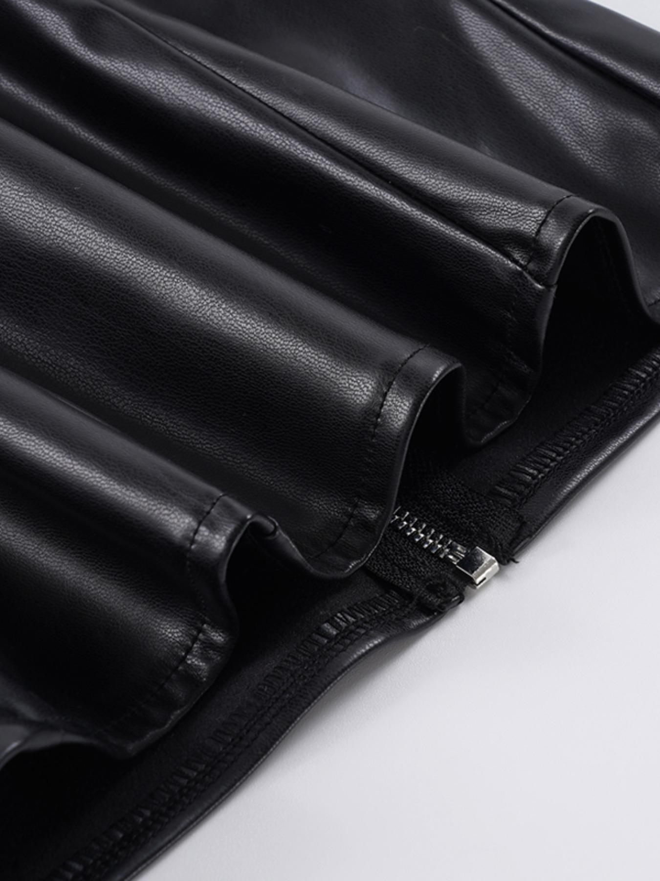 Vintage Street Style Antique Studded Copper Grommet Eyelet Backless PU Leather Halter Neck Top for Women, Sleeveless Slim Fit Short Vest