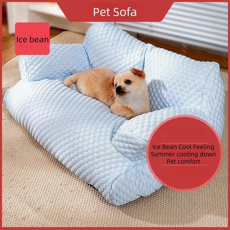 All-Season Pet Sofa Bed| Ultra Soft Warm Dog/Cat Bed - Washable Removable Cover, Non-Slip Bottom for Small to Medium Pets