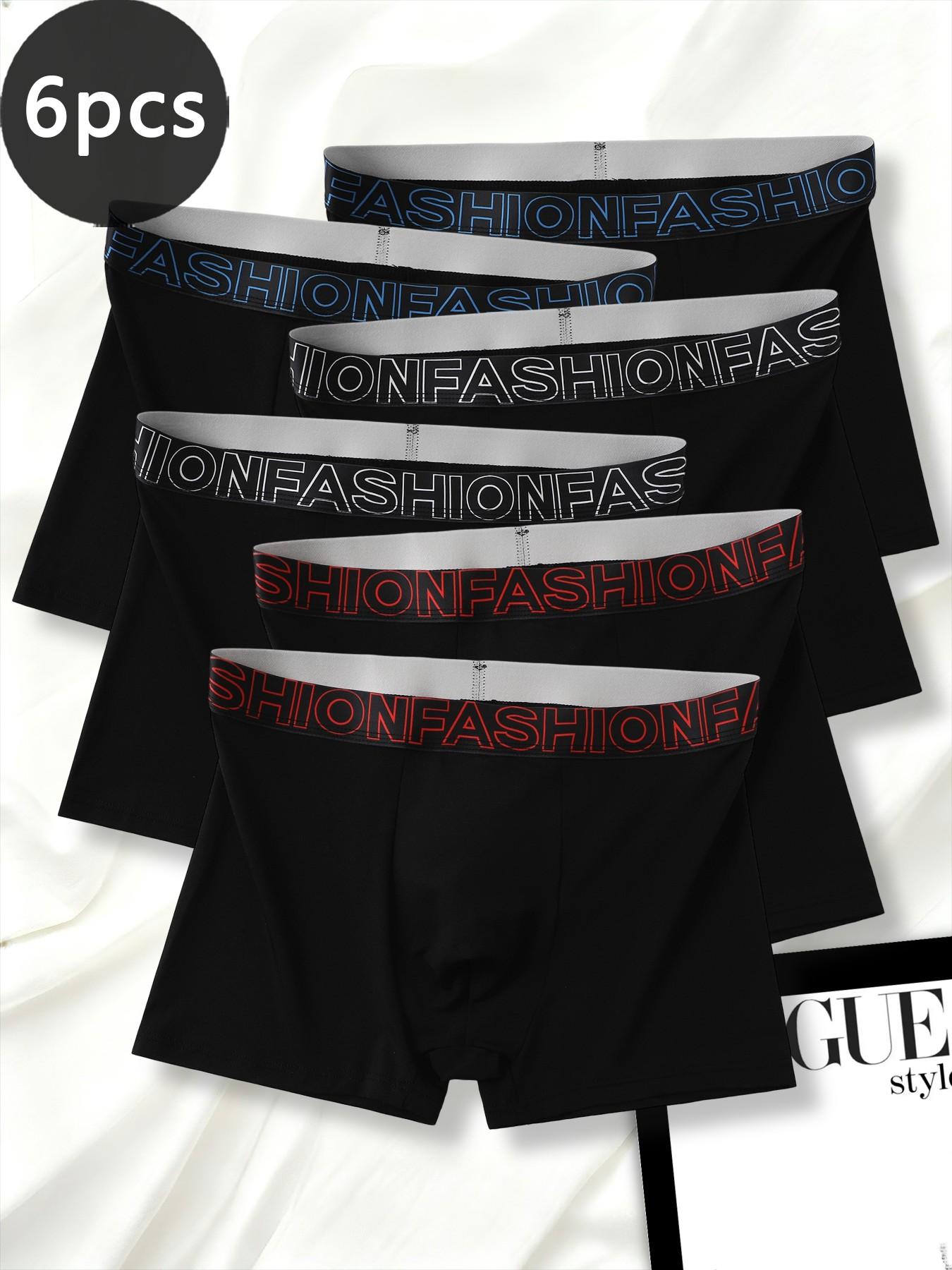 Trendy men's boxer briefs, quick-drying and sweat-wicking boxers, stylish waistband, suitable for both daily wear and sports