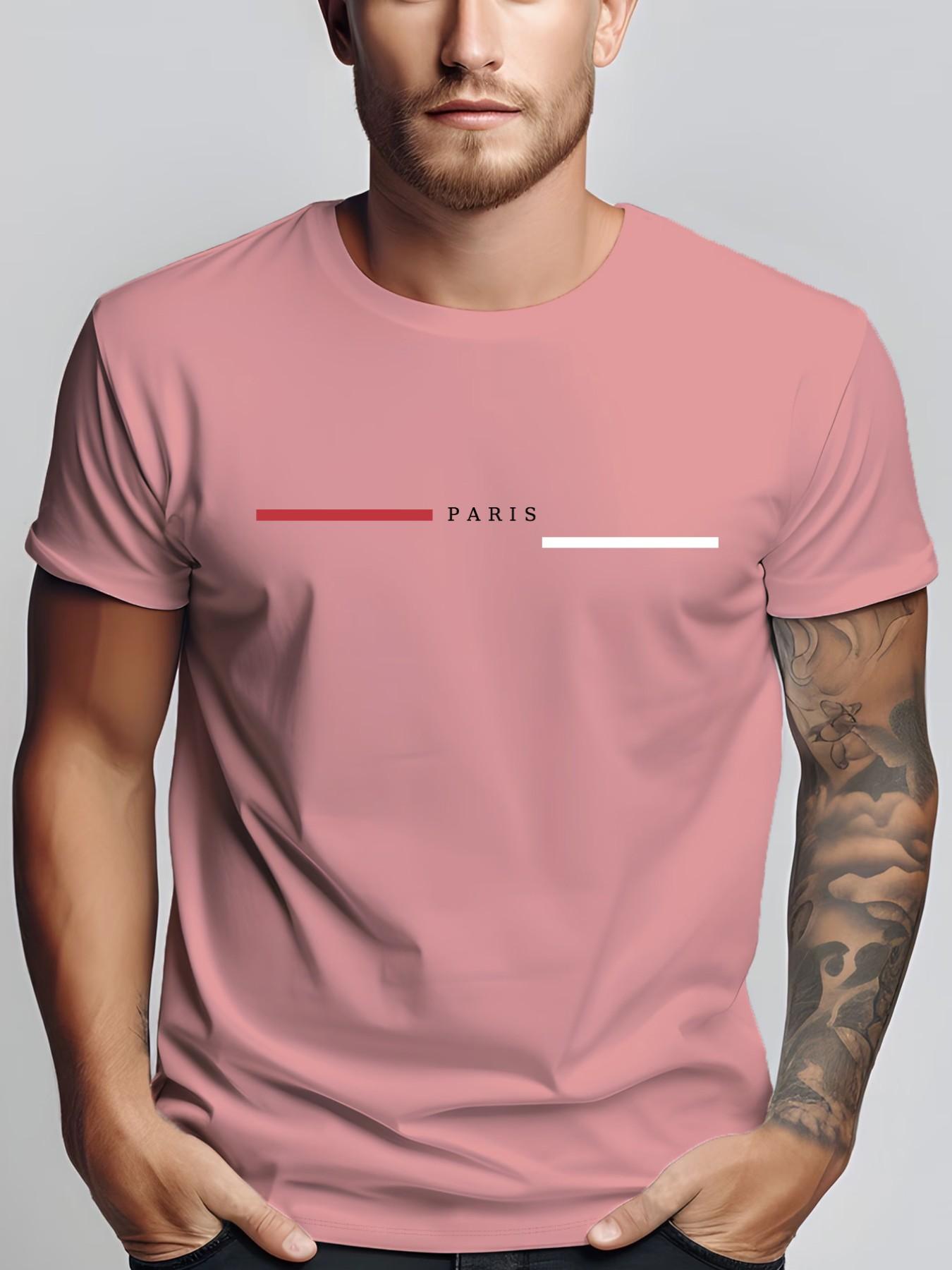 Men's Summer Micro-Stretch Comfort Round Neck Printed T-Shirt, Fashionable Trendy Wear, Best Choice for Men, Casual Stylish Tee
