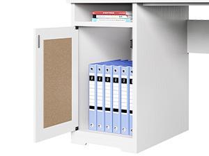 DWVO L Shaped Desk with Power Outlets, 60 Inch Computer Desk Corner Desk with File Drawer, Home Office Desk with Monitor Stand & Storage Shelves, L-Shaped Desk with File Cabinet