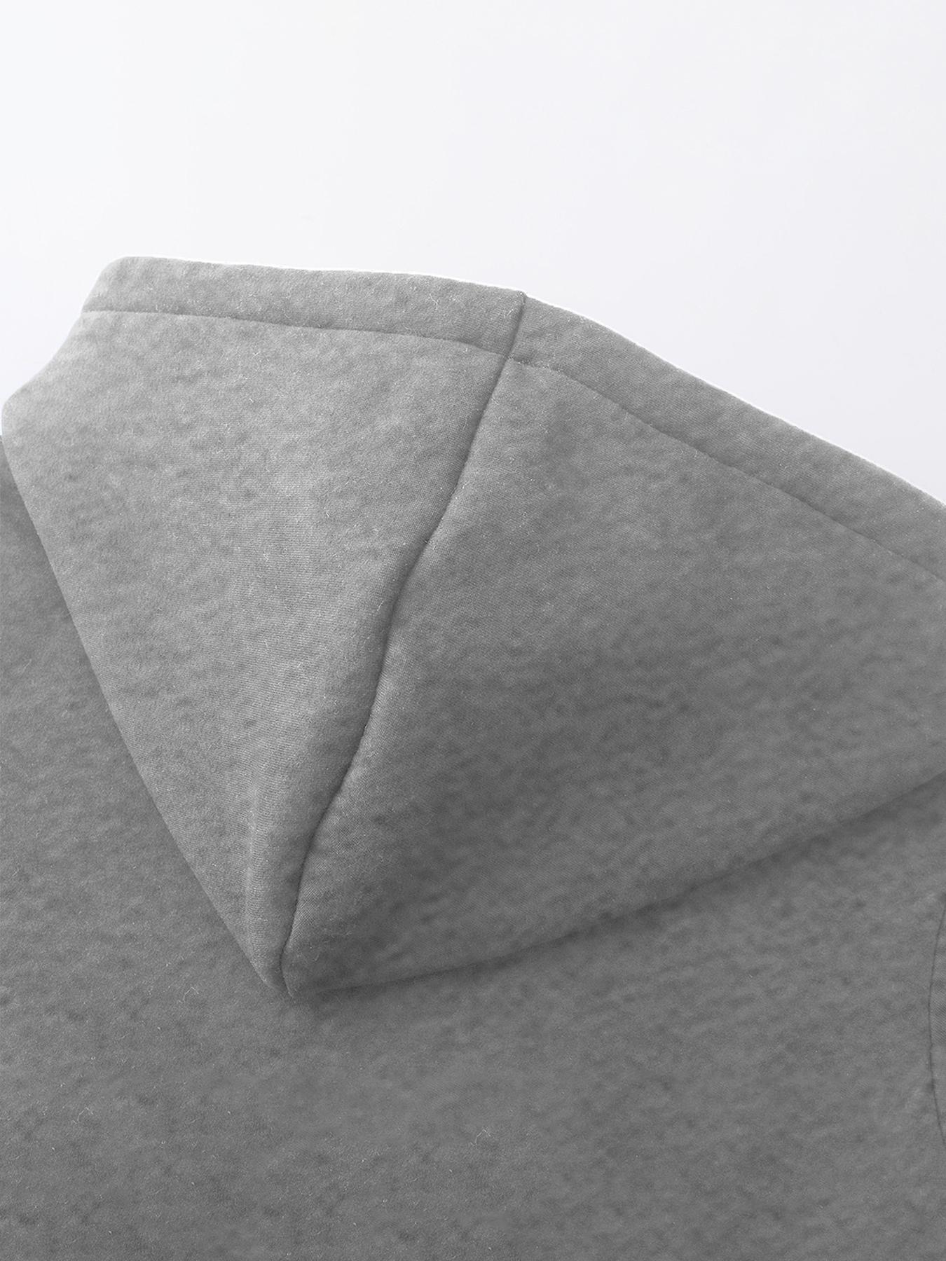 Women's Casual Hooded Pullover Sweatshirt Set, Thick Fleece Lined, Loose-Fit Jogger Pants, Fall & Winter, Two-Piece Tracksuit