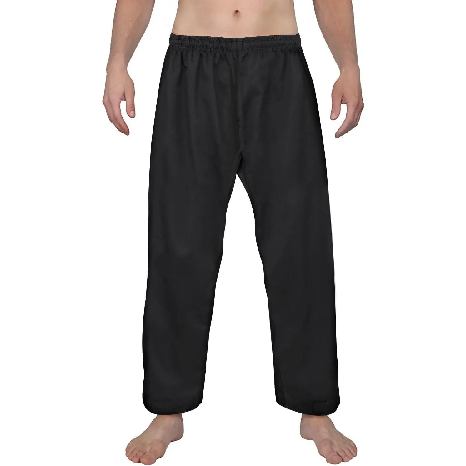 Karate Pants 8oz Middleweight Elastic Waist Martial Arts Pants Perfect for Training or Competition, 000-5