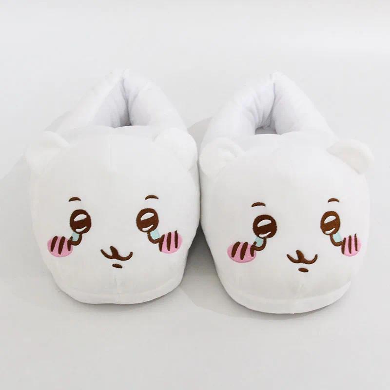 Jhikwas Jiikawa Plush Slippers Self-deprecating Bear Usachi Xiaobachiika Cute Slippers Indoor Super Soft Cotton Shoes Girl Gift