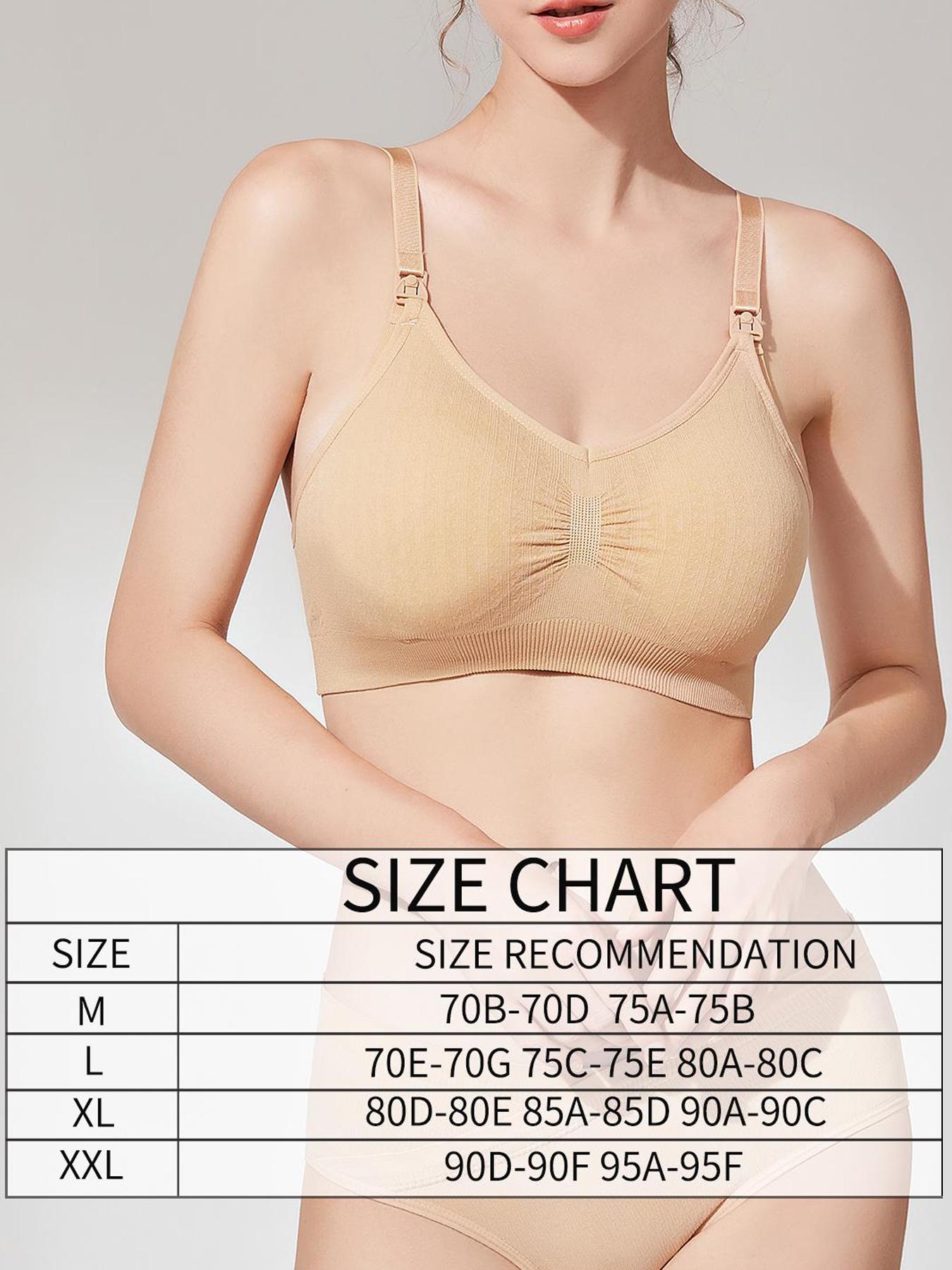 Maternity Solid Color Nursing Bra, Maternity Bras, Casual Comfortable Breathable Open Front Buckle Bra for Pregnancy & Postpartum Lingerie for All Seasons