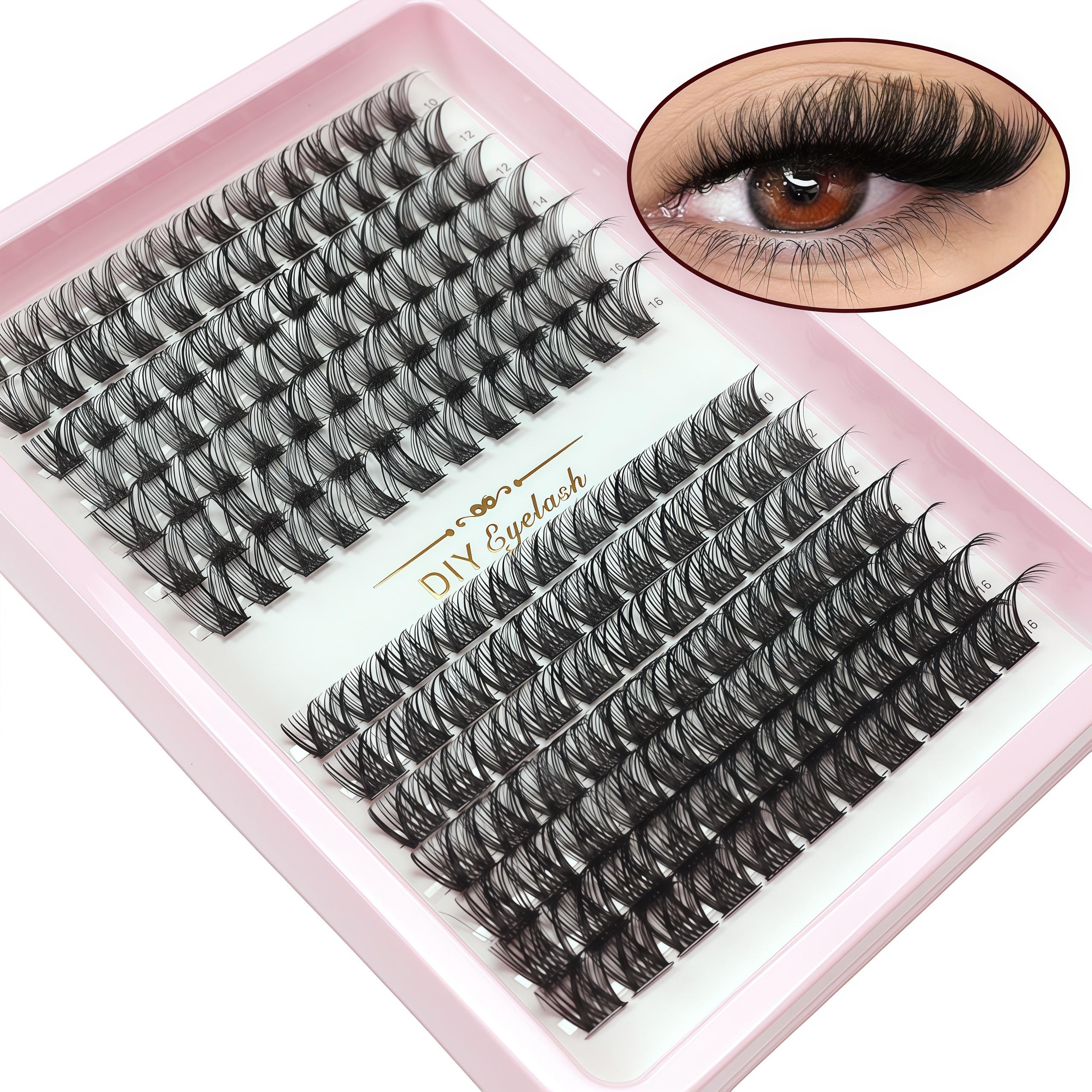 2026 New DIY False Eyelashes Book, Multi-Length Mixed Set, 14 Rows Large Capacity, Dense Segmented Self-Application Single Cluster Lashes