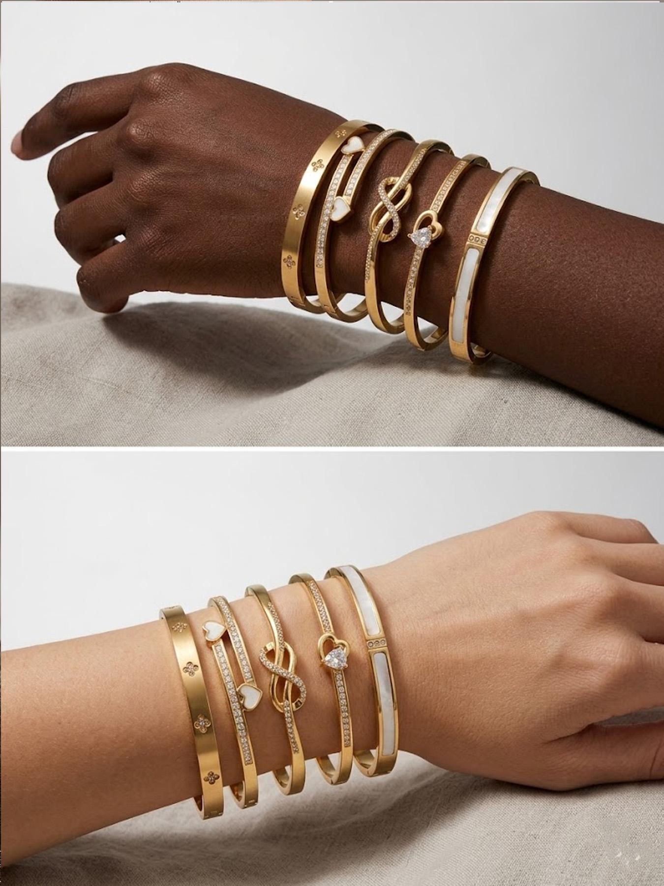 Gold plated five piece bracelet gift box set, cute red strawberries and chili peppers, durable and non fading, stylish and atmospheric, the first choice for gift giving