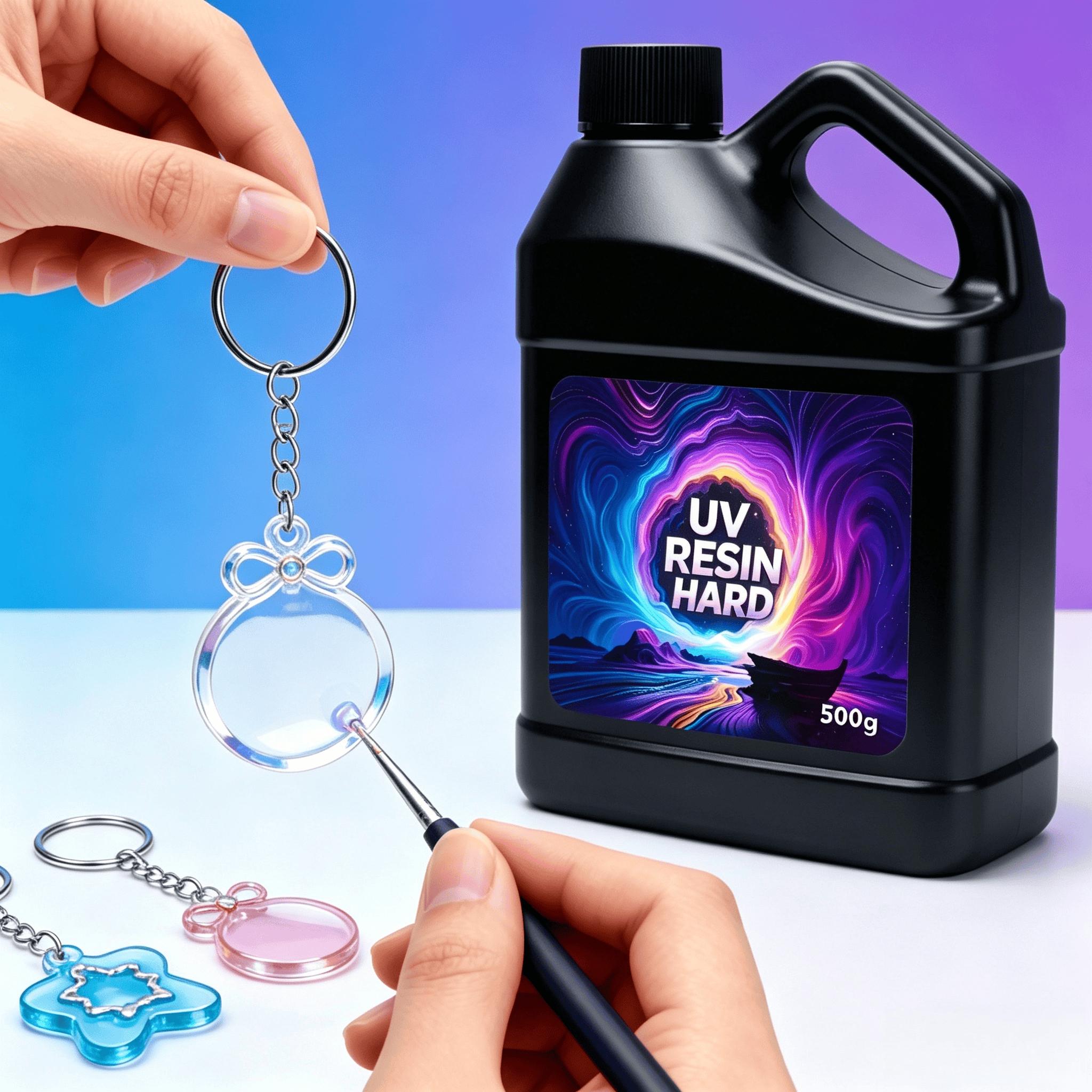 500G And 1000G Upgraded High-Capacity Crystal Clear UV Curing Epoxy Resin - a Brand New Formula Adhesive Resin That Requires No Mixing, Cures Quickly Under UV Or Sunlight, And Has a Transparent High Gloss End. It Is Suitable for Crafts