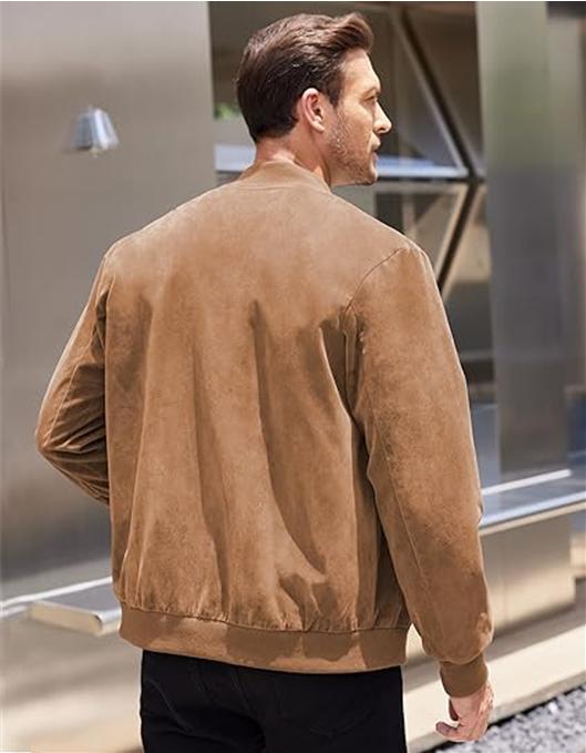 COOFANDY Men's Casual Sports Jacket Retro Lightweight Suede Baseball Jacket, Fashionable Street Style Jacket, Suede Fabric Fashionable Comfortable Jacket, Men's Top Coat, Men's Jacket Coat COOFANDY Men's Casual Sports Jacket Retro Lightweight Suede Baseball Jacket, Fashionable Street Style Jacket, Suede Fabric Fashionable Comfortable Jacket, Men's Top Coat, Men's Jacket Coat