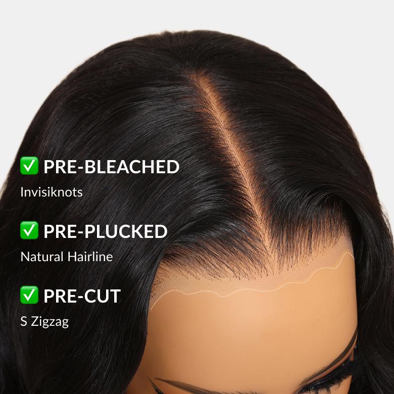 【Limited Stock】Sunber Affordable Body Wave 13x4 Lace Frontal Wigs Human Hair Pre Cut Pre Bleached Pre Plucked Lace Frontal Wigs With Drawstring 180% Density Fit All Head Sizes Beginner Frienly TikTokShopSpringGlowUp