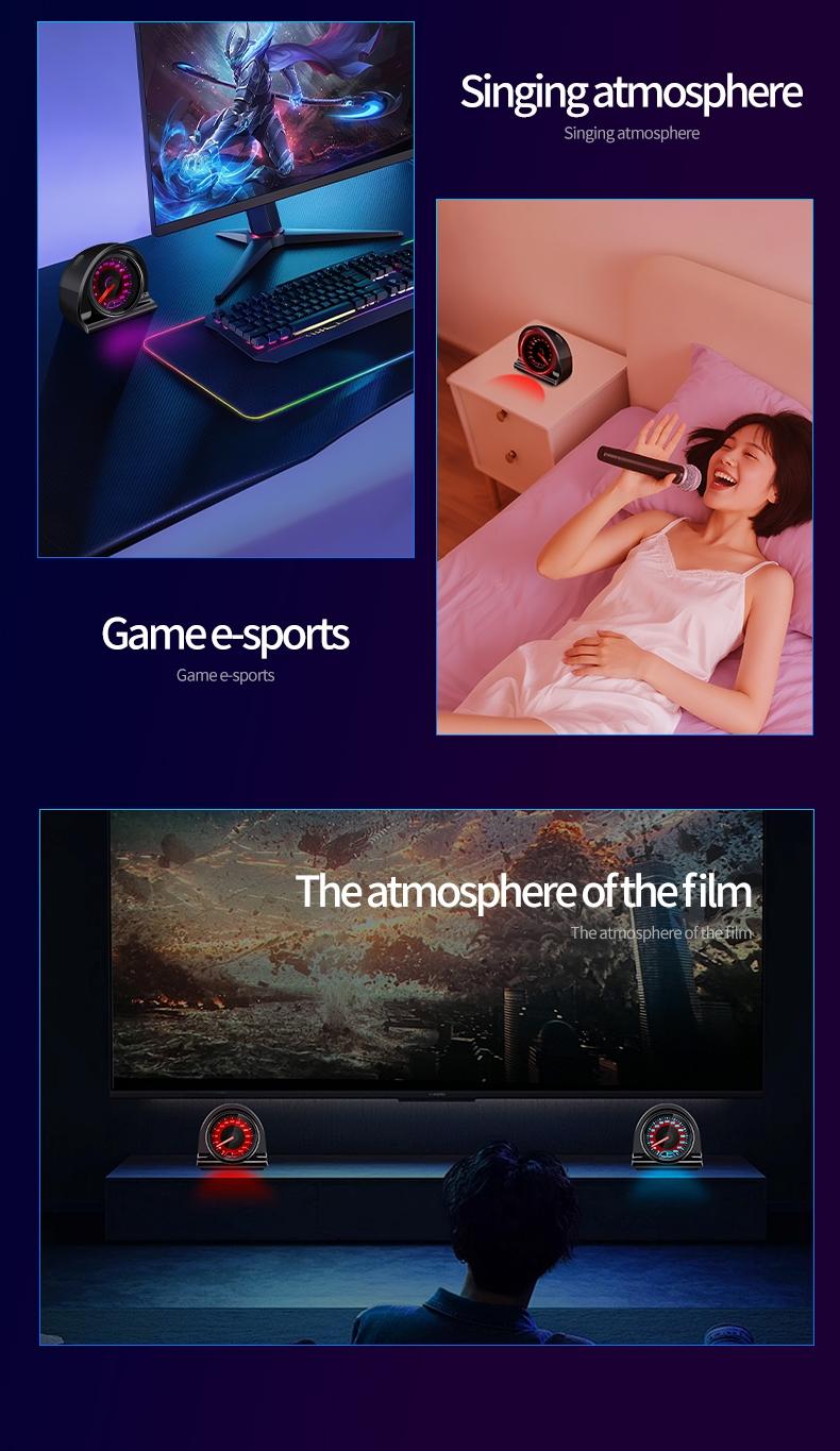 Car Pointer Rhythm Light Atmosphere Light Music Rhythm Light Voice Controlled Pickup Light Car Ornament 5V USB Night Light Interior Car Lights