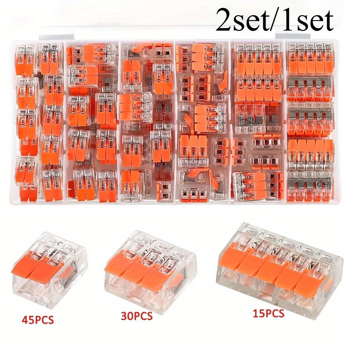 180pcs/90pcs Wire Connector Block Clamp Terminal Cable for 221 ...