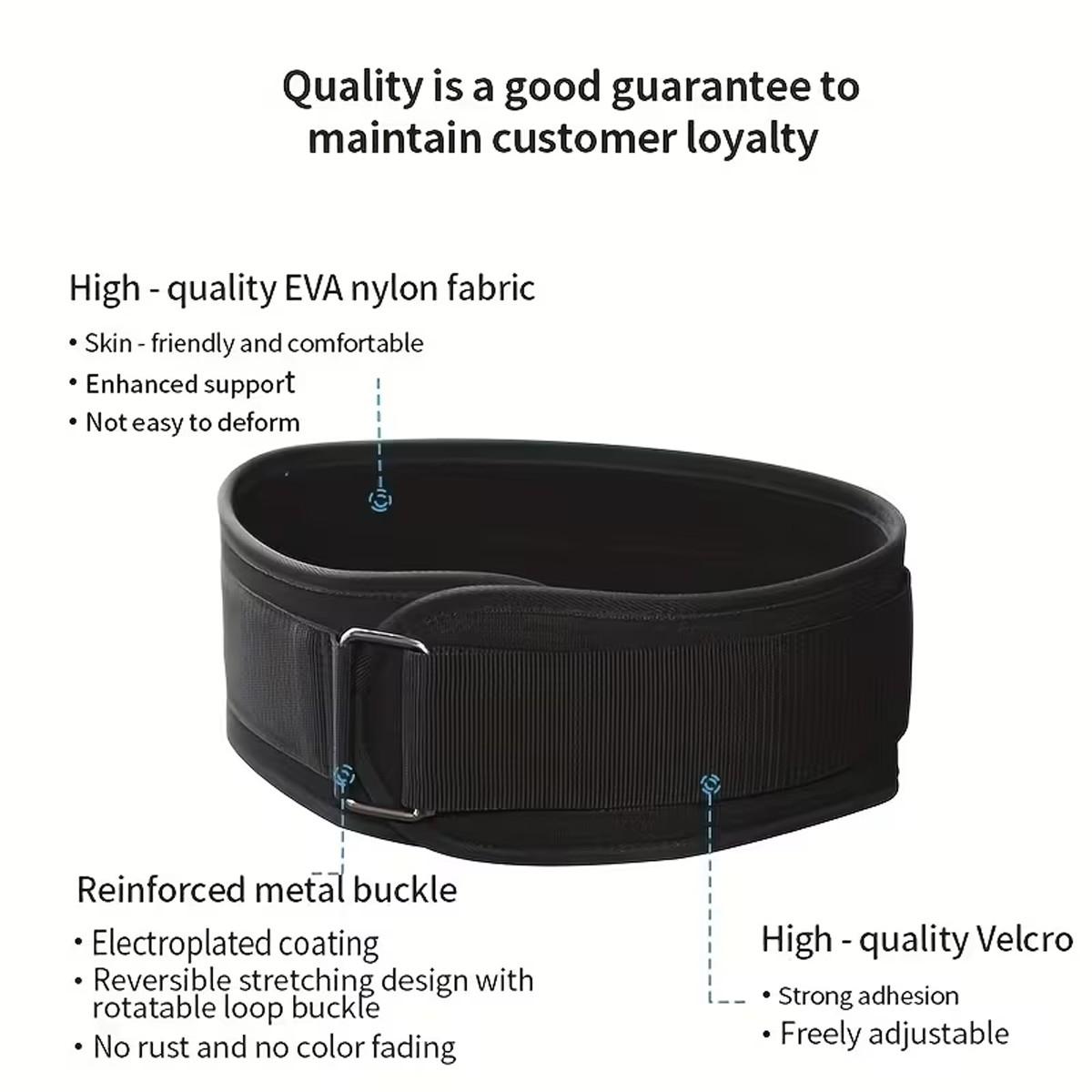 Adjustable Weightlifting Belt for Gym Use, Comfortable Support for Power Training, Women's Knitted Waistband for Squats