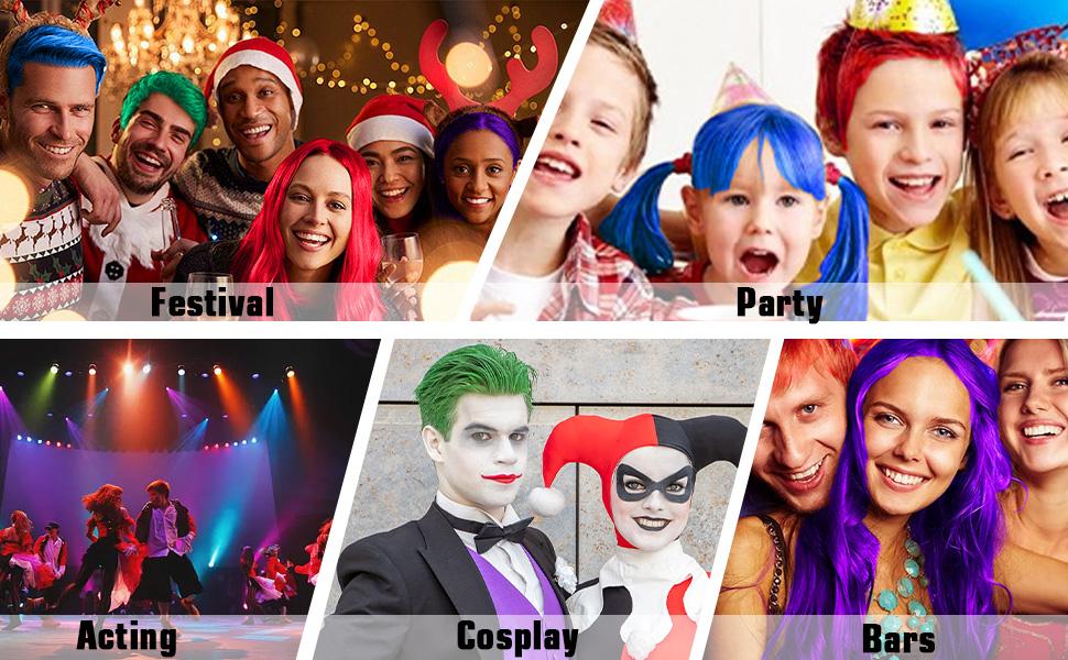 Temporary Hair Color Wax for Men, Women, Kids - Daily Party, DIY Washable Hair Chalk for Instant Color Salon Plant Safeandgentle Naturalingredients Temporary Hair Color Wax for Men, Women, Kids - Daily Party, DIY Washable Hair Chalk for Instant Color Salon Plant Safeandgentle Naturalingredients