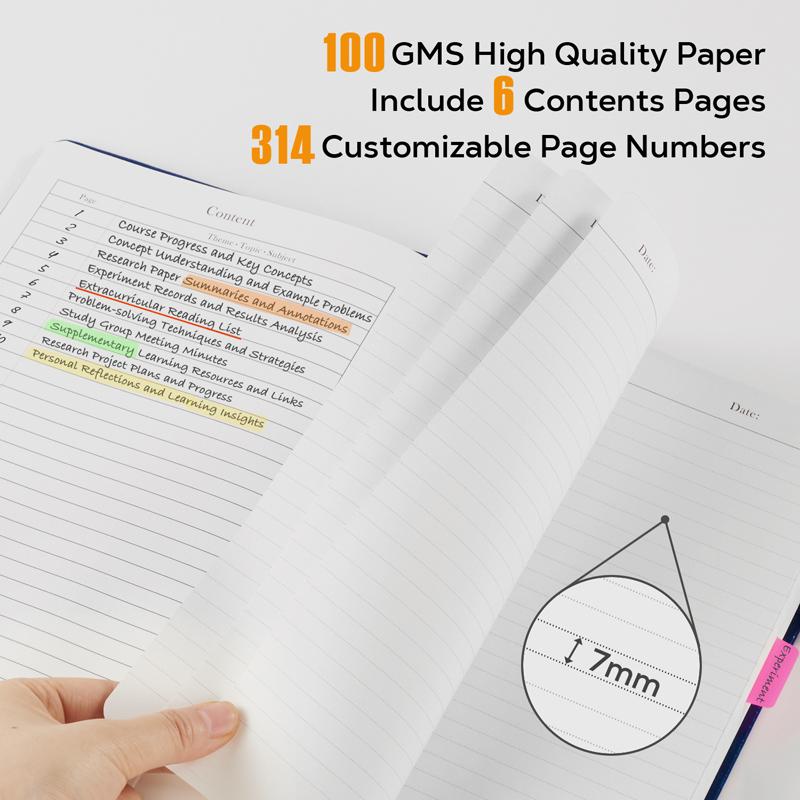 A4 Notebooks College Ruled, 1 PCS A4 (8.5 x 11) Large Notebook Journal with 100GSM Lined Paper, Hardcover Leather Journaling Notebooks for Women & Men, 320 Pages, Big Notebook for School Work