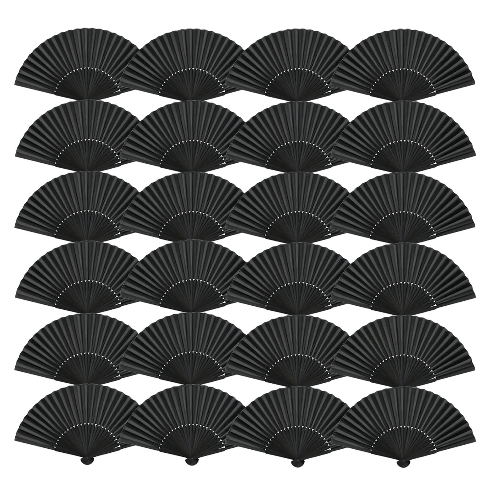 Chinese Style Folding Fan, 1/5/12/24pcs Elegant Retro Lightweight Portable Handheld Fan,  Home Decoration Supplies for Dance Wedding Party
