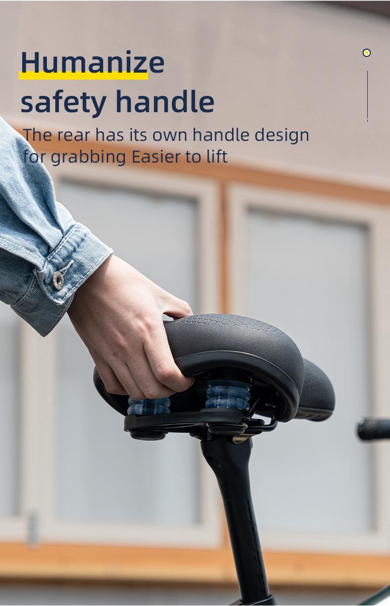 ROCKBROS Bike Seat Memory Foam Bike Saddle Comfortable Waterproof for City MTB Racing Bikes