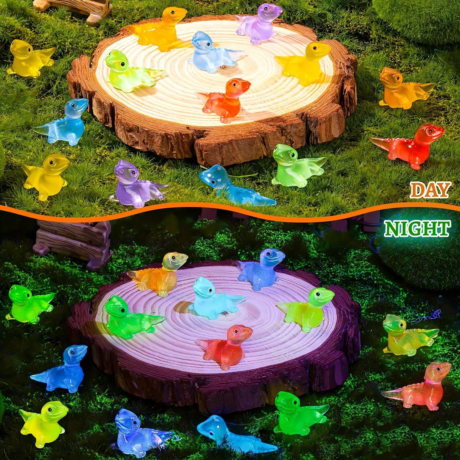 50/100pcs Glow-In-The-Dark Mini Resin Lizard Figurines, Cute Animal Design Semi-Transparent Lizard Statues, Animal Resin Models for DIY Crafts, Landscaping, Potted Plants, Decorative Figurines