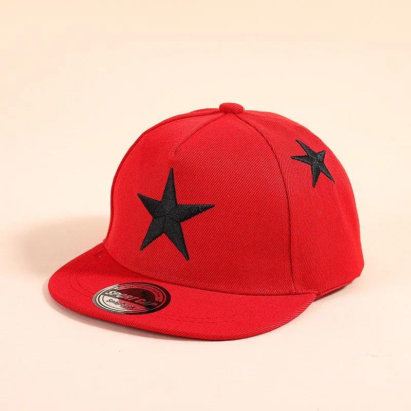 Children Five-pointed Star Embroidery Baseball Caps Hip-hop Hats Spring and Summer Outdoor Adjustable Casual Hats Boy Girl Trave