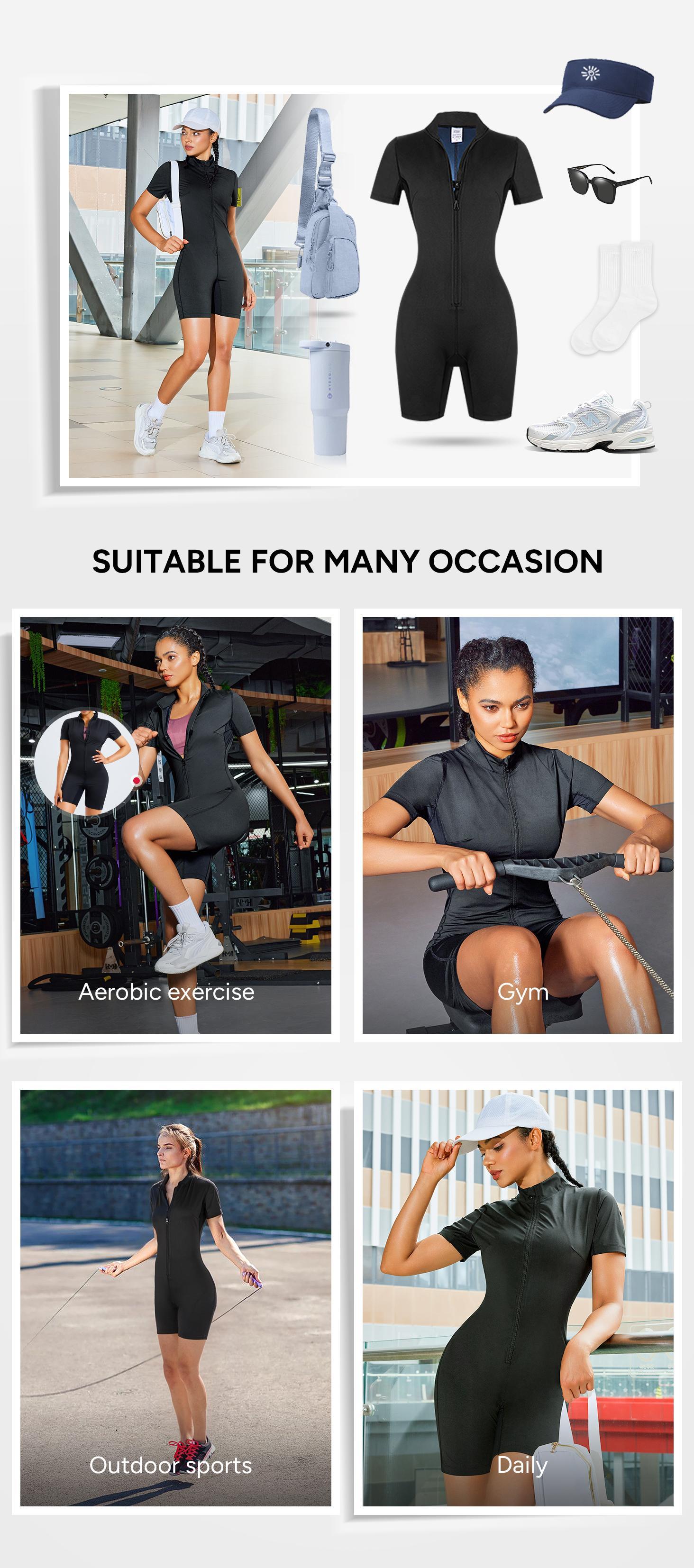 Nebility Sauna Suit for Women Sweat Vest Waist Trainer 3 in 1 Full Body Shaper Workout Jumpsuit Sauna Wear Sports Slim Fit Athletic Training Apparel Gym Clothes Sauna Suit Set Gym Top Sports Slim Fit Sportswear Top