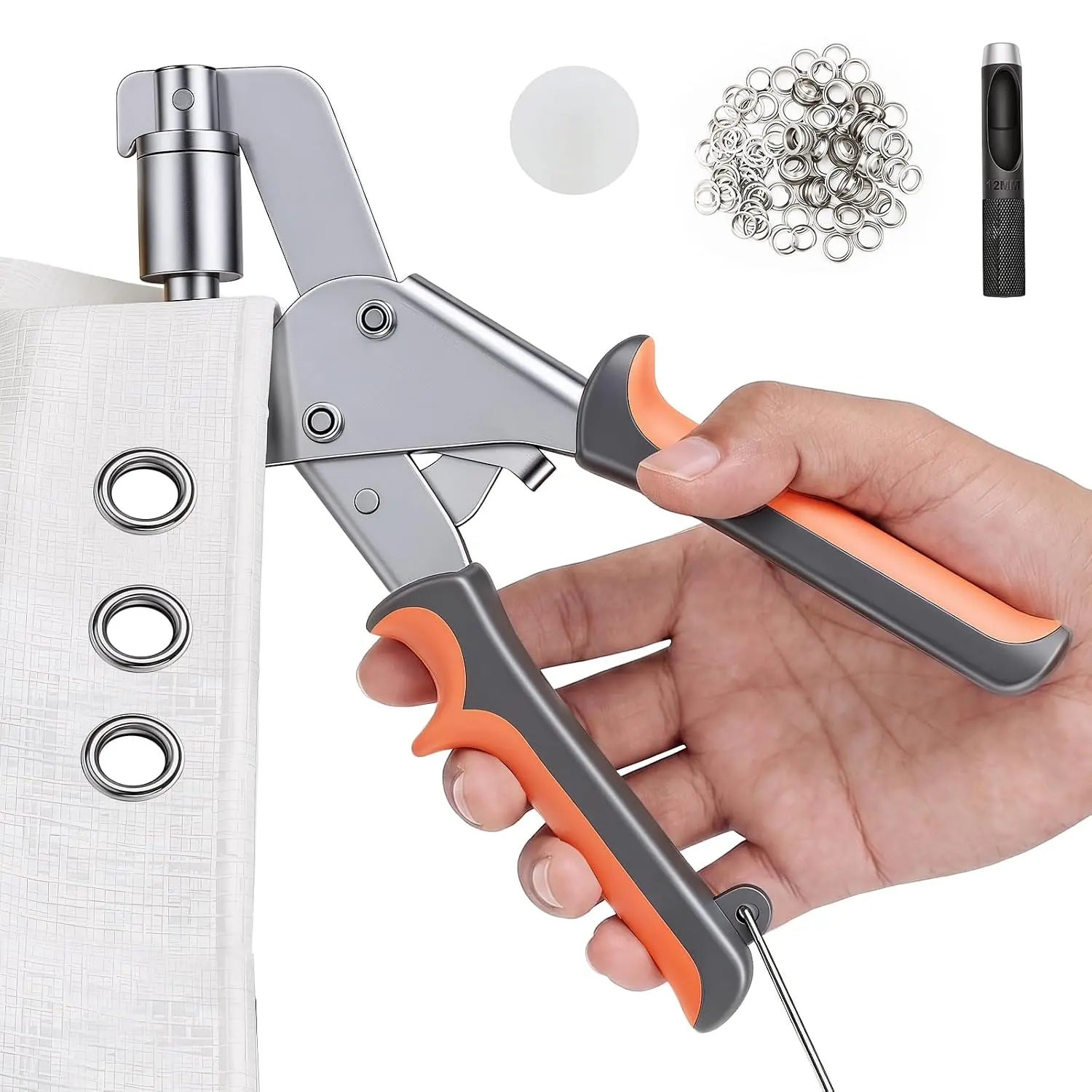 Grommet Tool Kit, 3/8-Inch Handheld Eyelet Tool